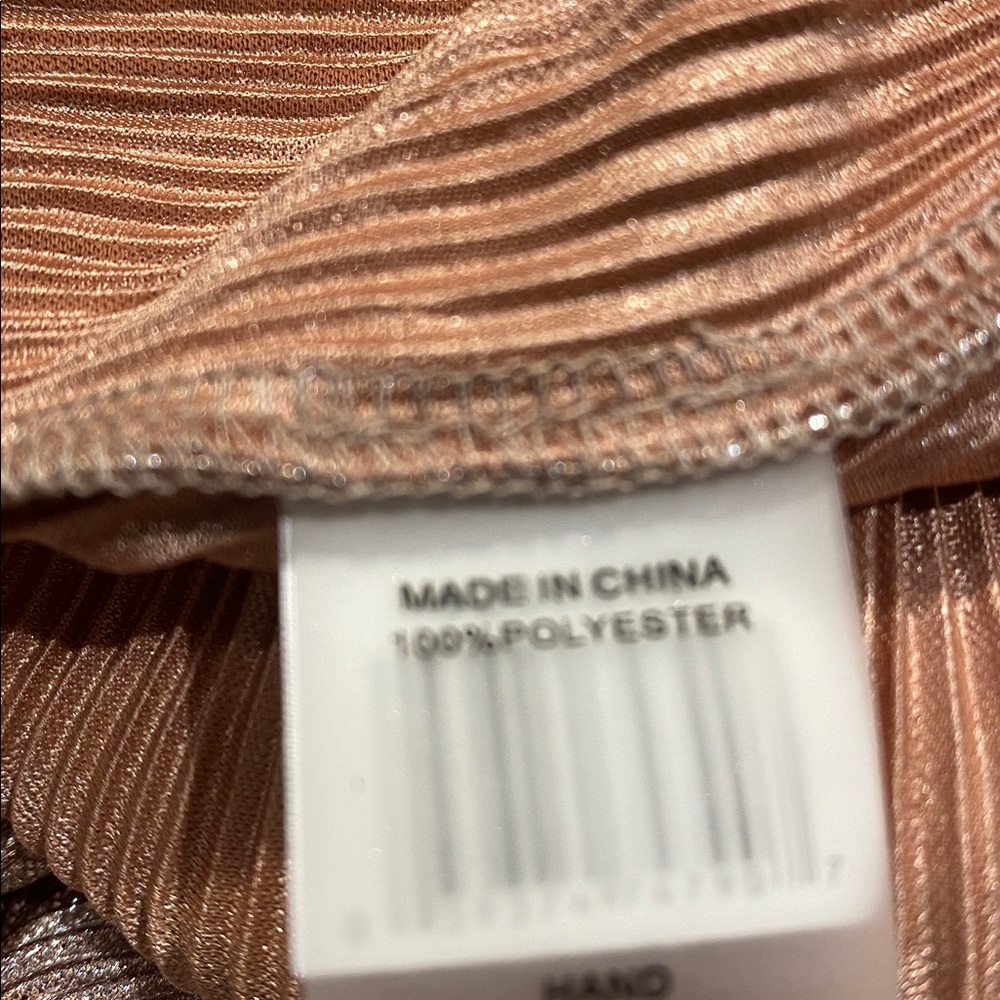 Vince Camuto Shimmering Tan Midi Skirt - Picture 8 of 8